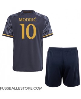 Günstige Real Madrid Luka Modric #10 Auswärts Trikotsatzt Kinder 2023-24 Kurzarm (+ Kurze Hosen)